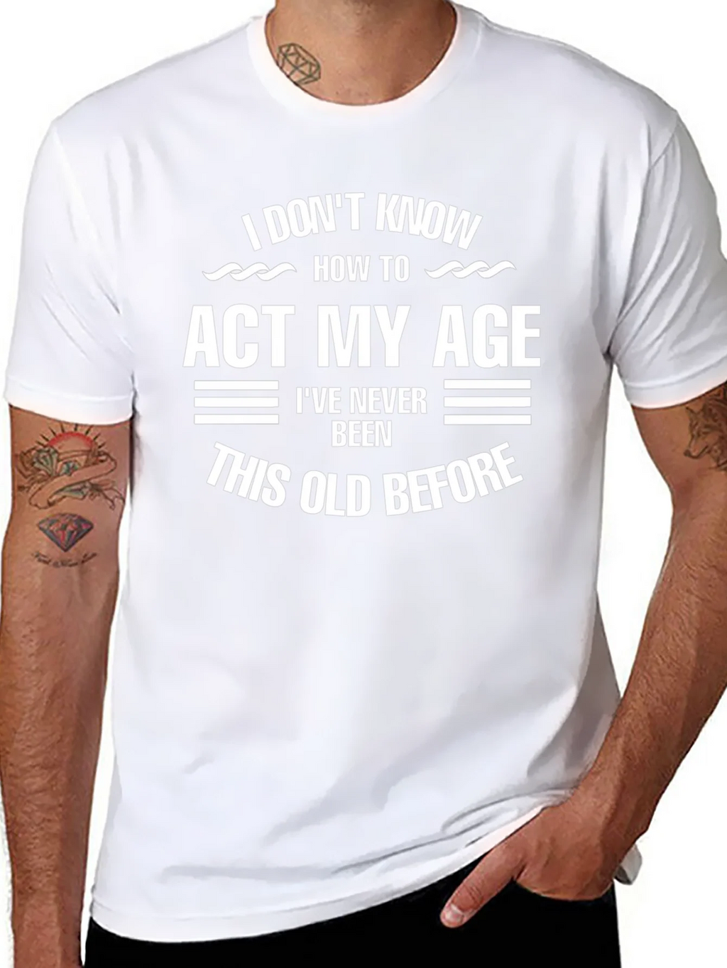 Funny Age Humor T-Shirt - I Dont Know How to Act My product image 7