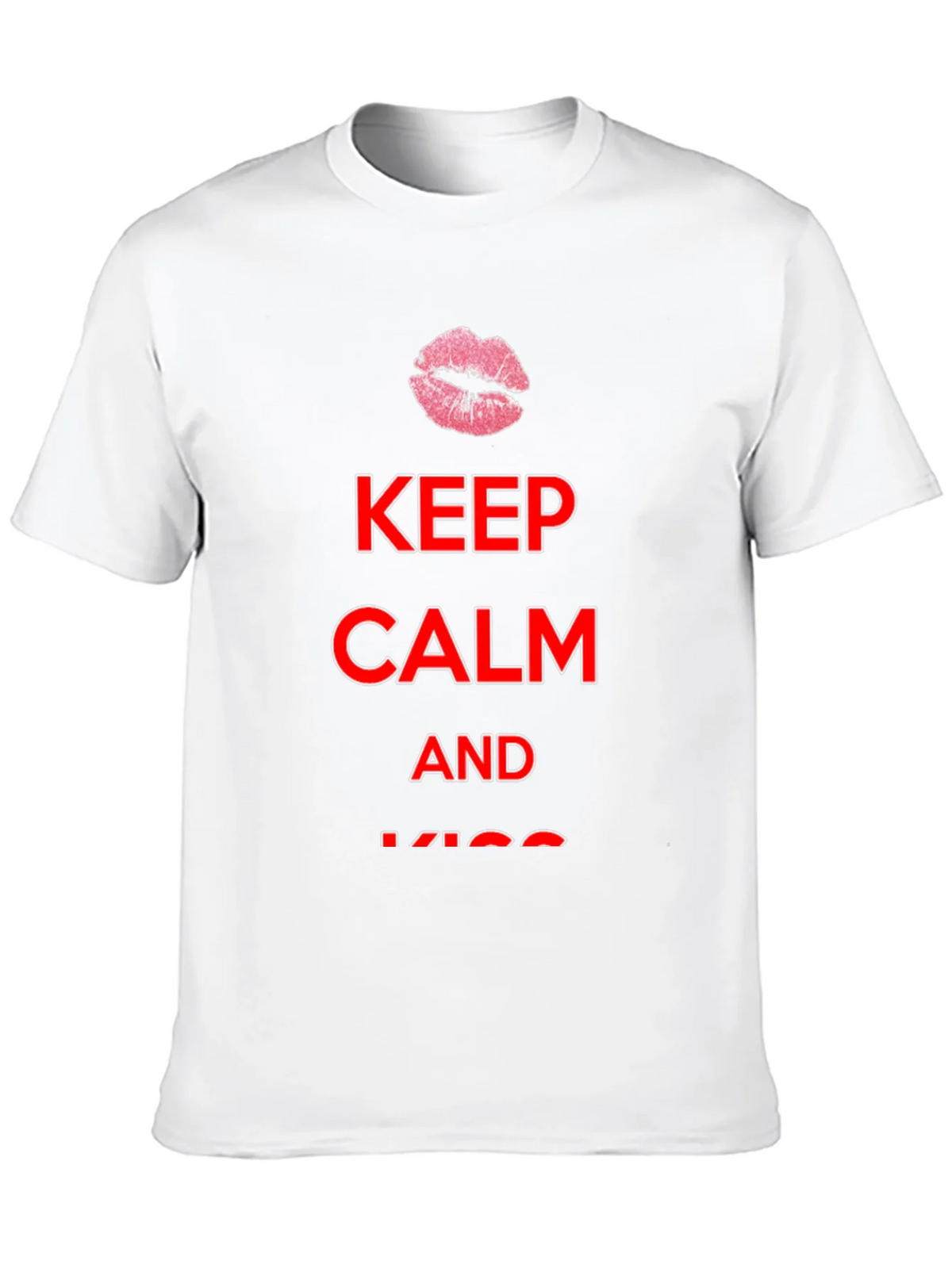 Keep Calm Kiss Mens Black Tee product image 9