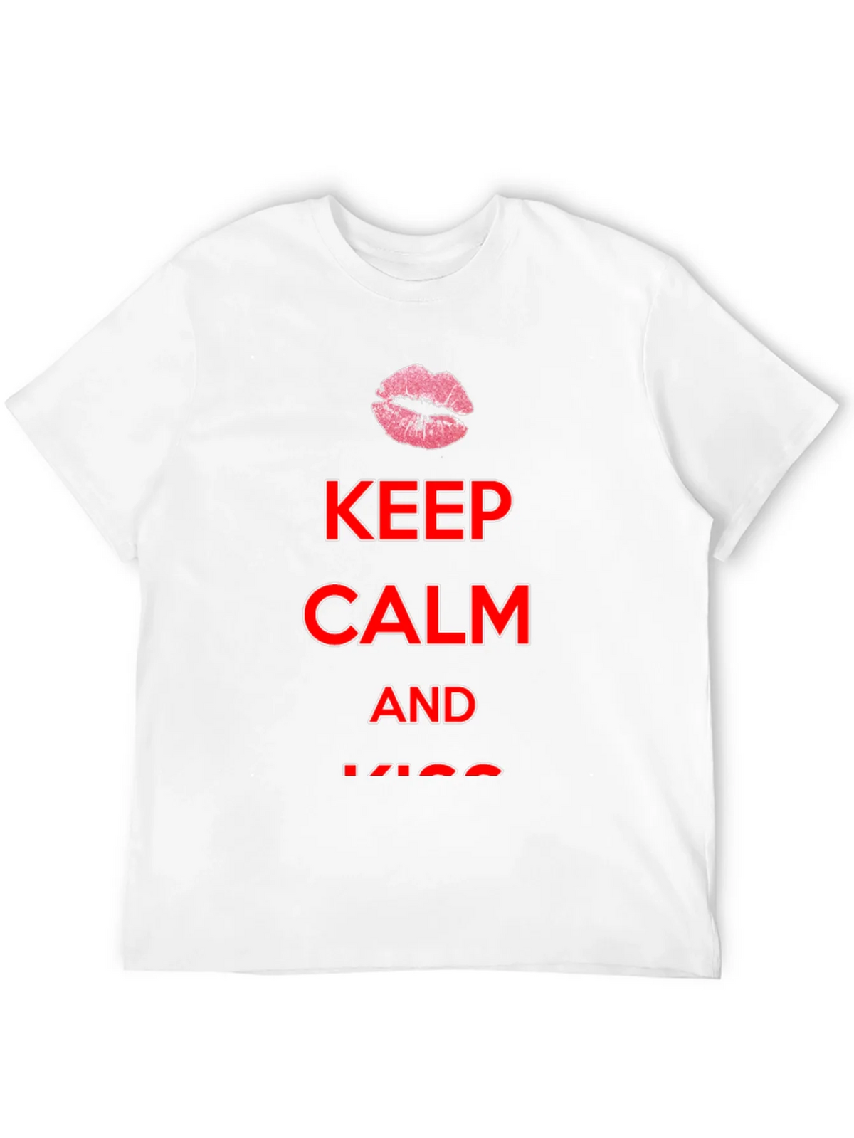 Keep Calm Kiss Mens Black Tee product image 11