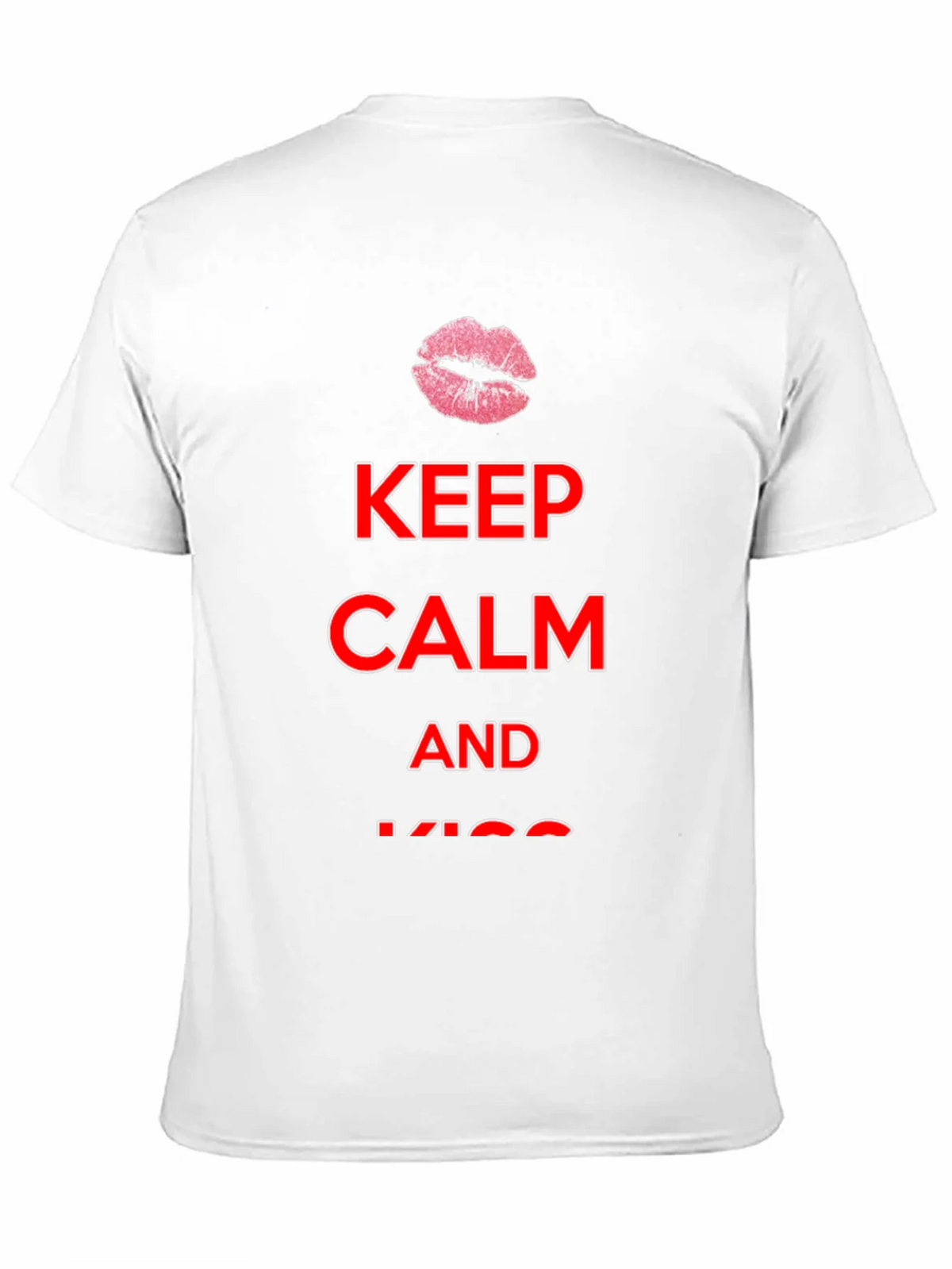 Keep Calm Kiss Mens Black Tee product image 10
