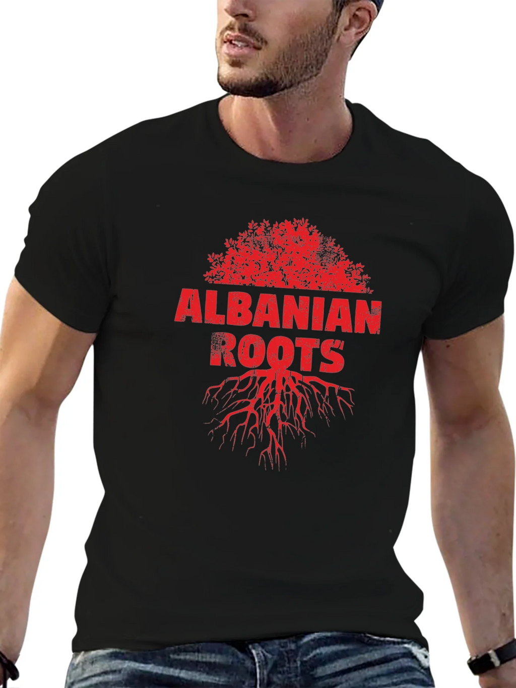 Albanian Roots Graphic Tee - Black product image 6