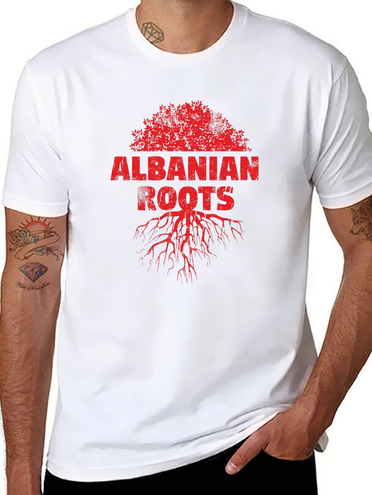 Albanian Roots Graphic Tee - Black product image 7