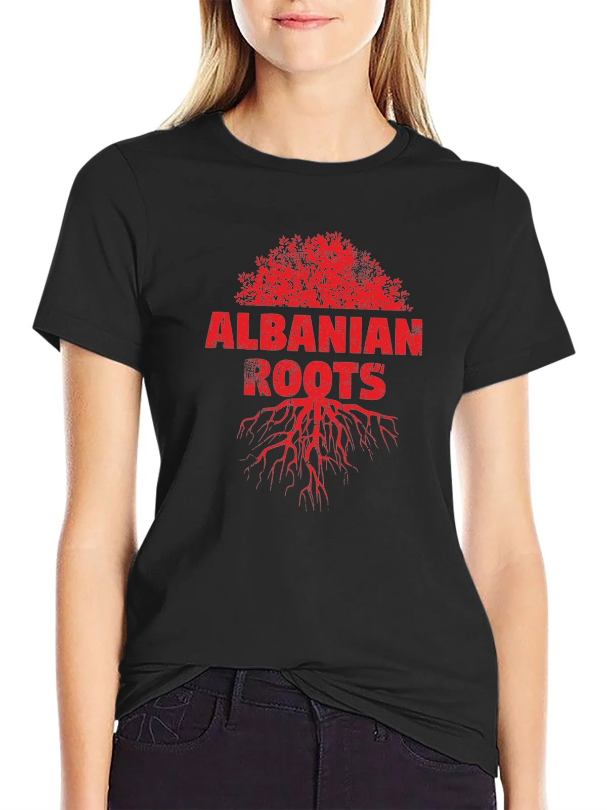 Albanian Roots Graphic Tee - Black product image 2