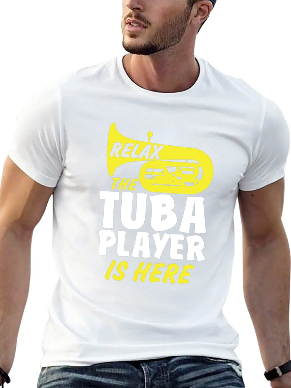 Relax Tuba Player Is Here Black Graphic Tee product image 12