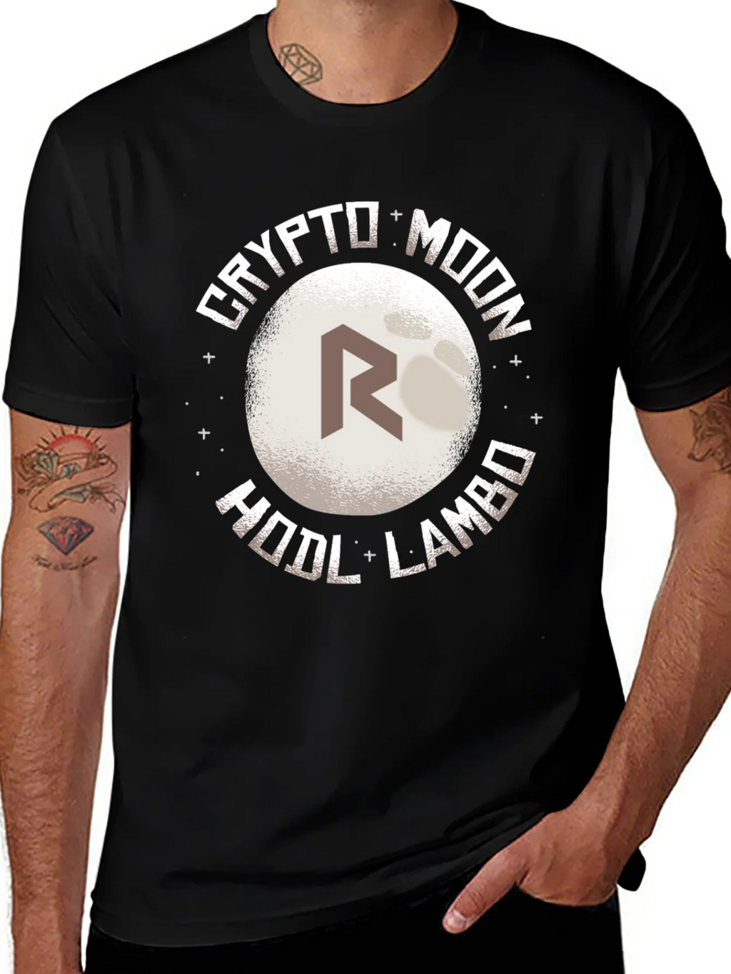 Crypto Moon HODL Lambo Graphic Tee product image 1