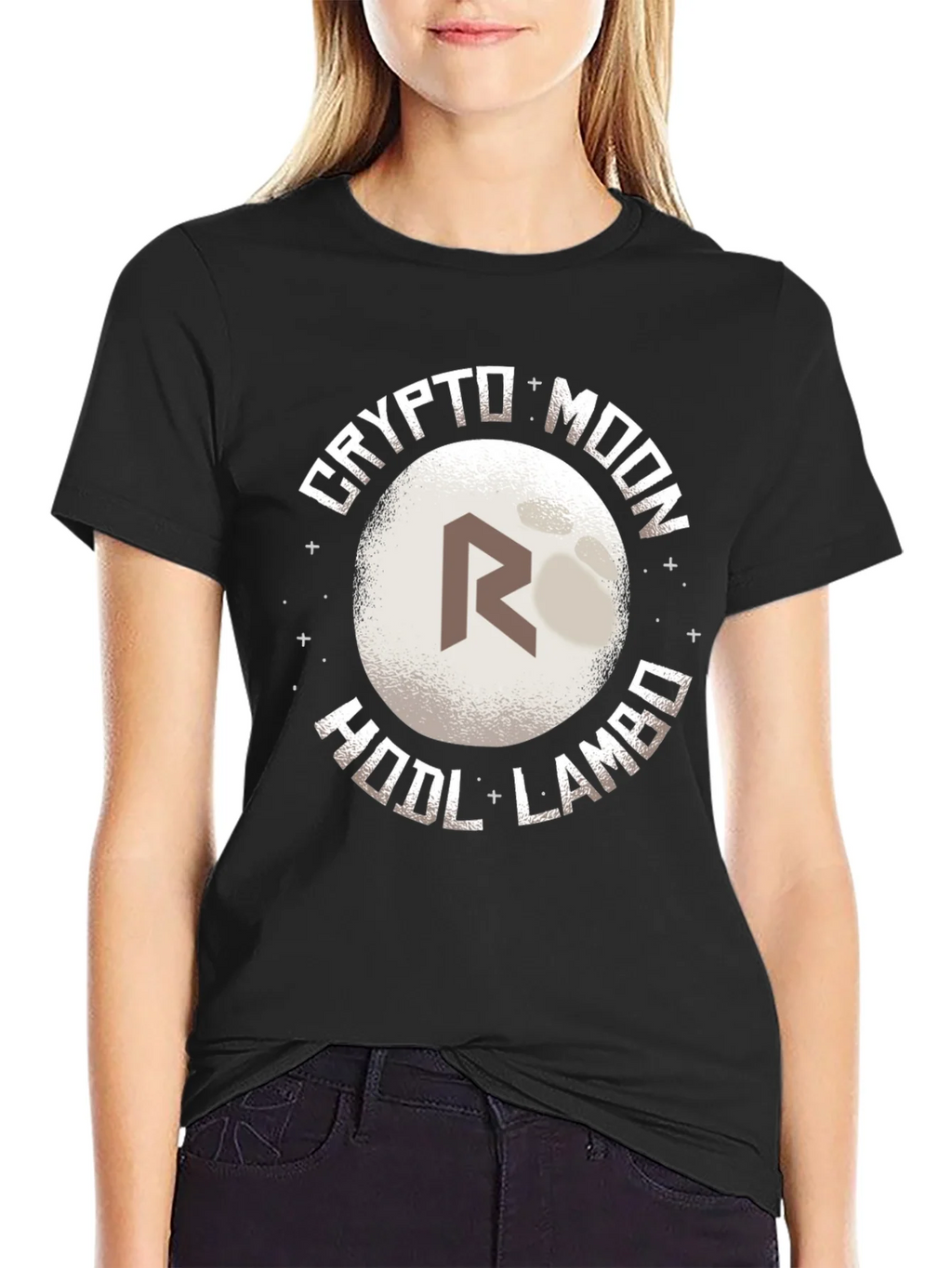 Crypto Moon HODL Lambo Graphic Tee product image 2
