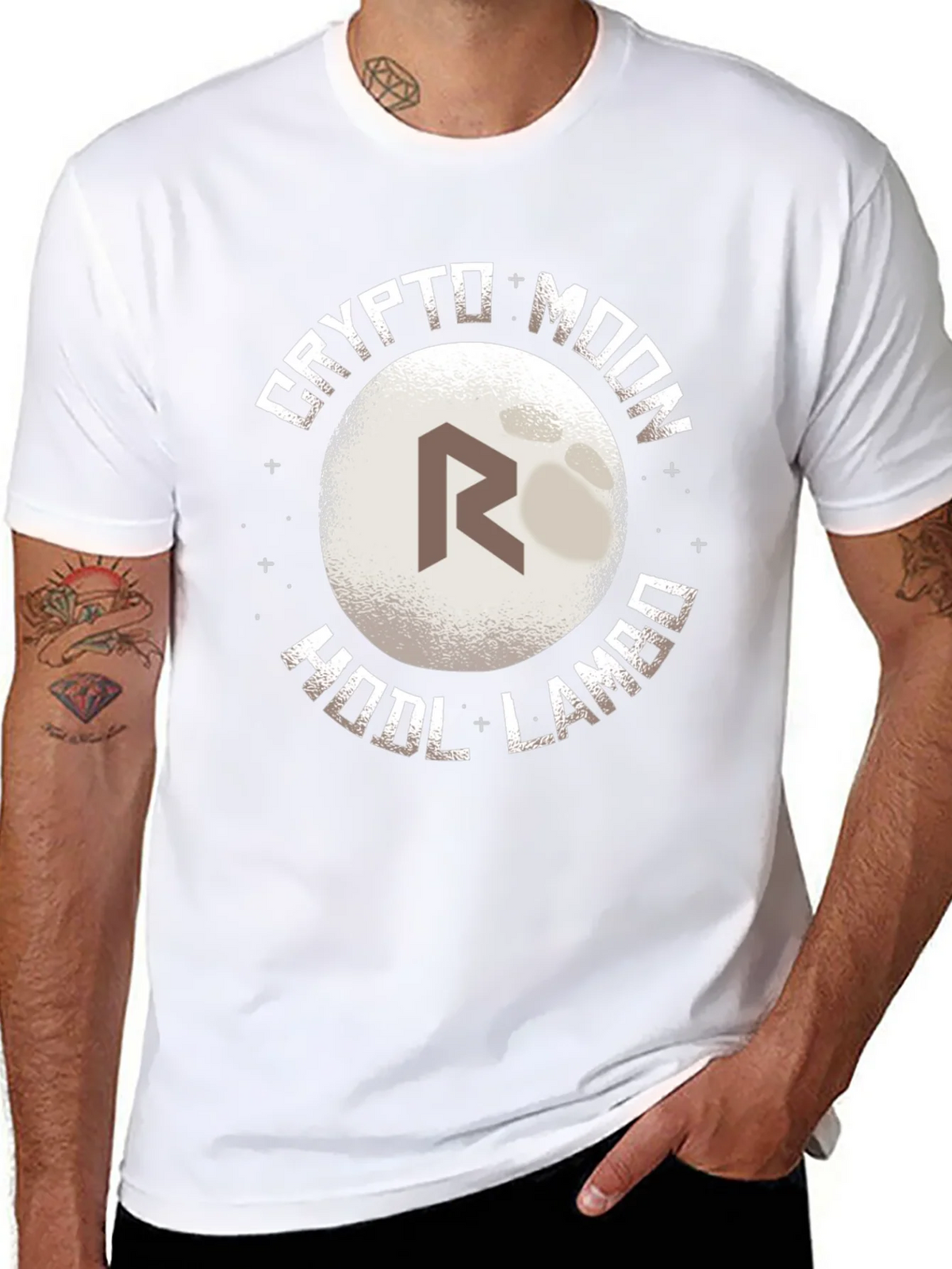 Crypto Moon HODL Lambo Graphic Tee product image 7
