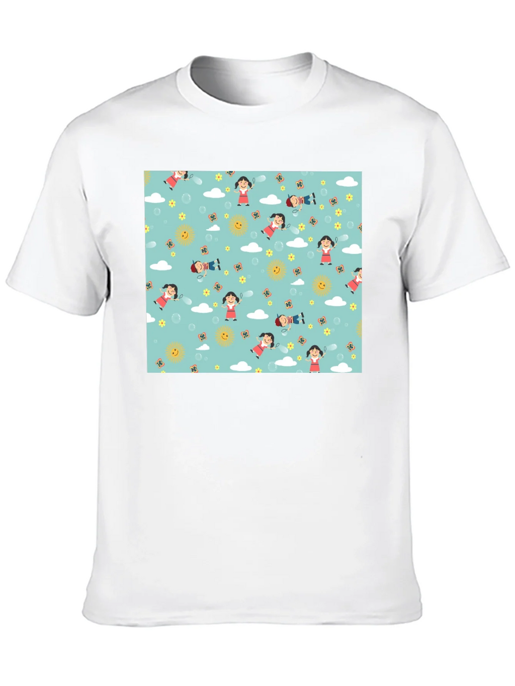 Cartoon Print Black Cotton Tee product image 9