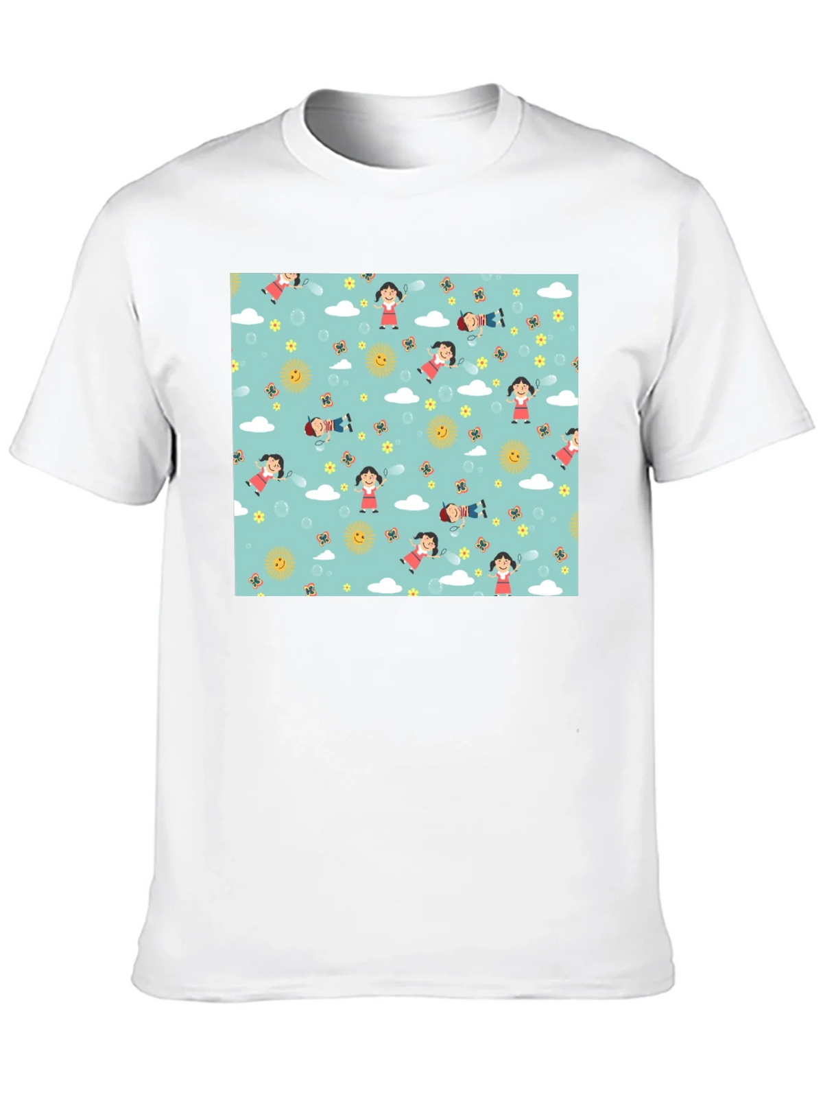 Cartoon Print Black Cotton Tee product image 9