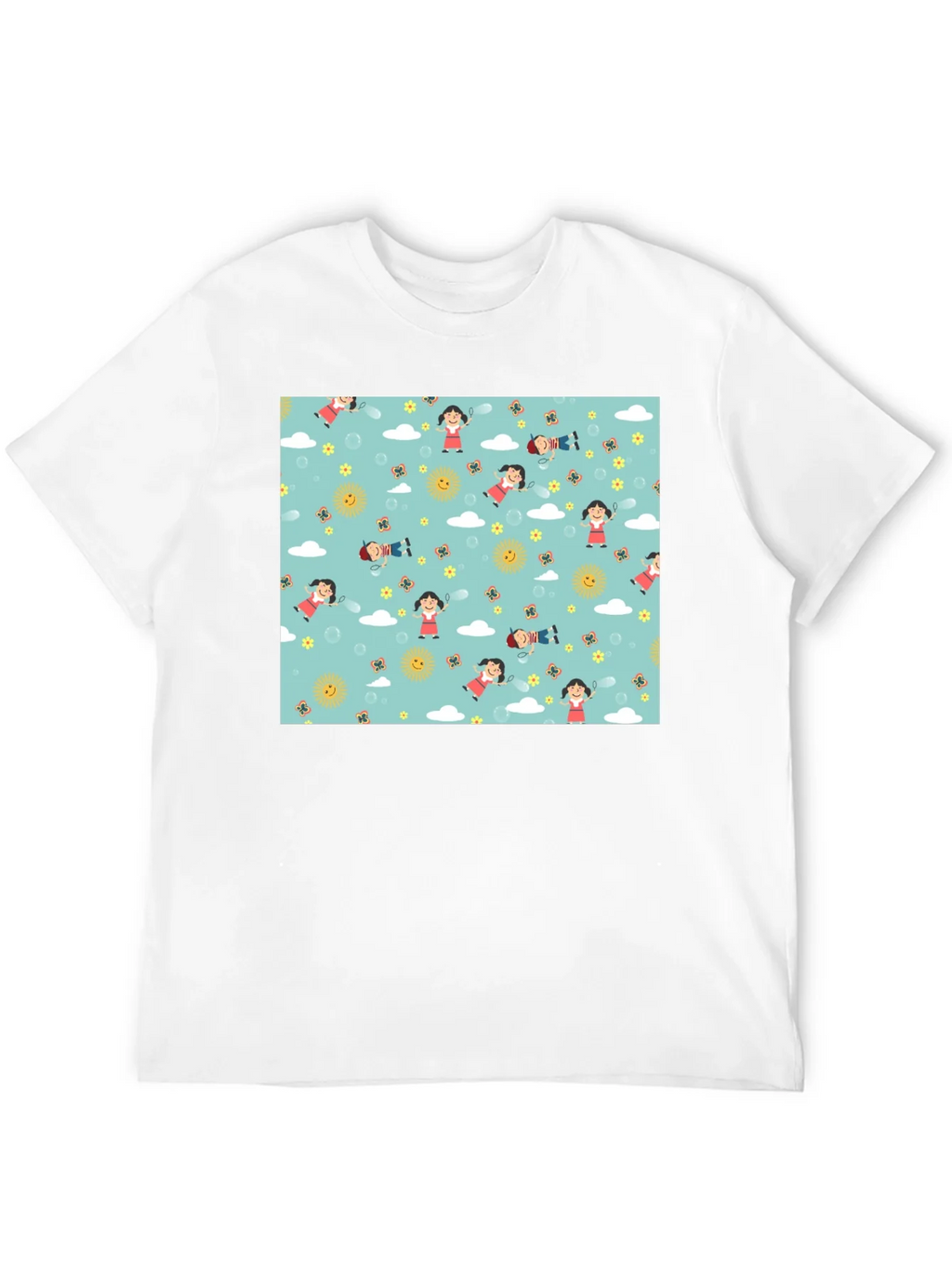 Cartoon Print Black Cotton Tee product image 11