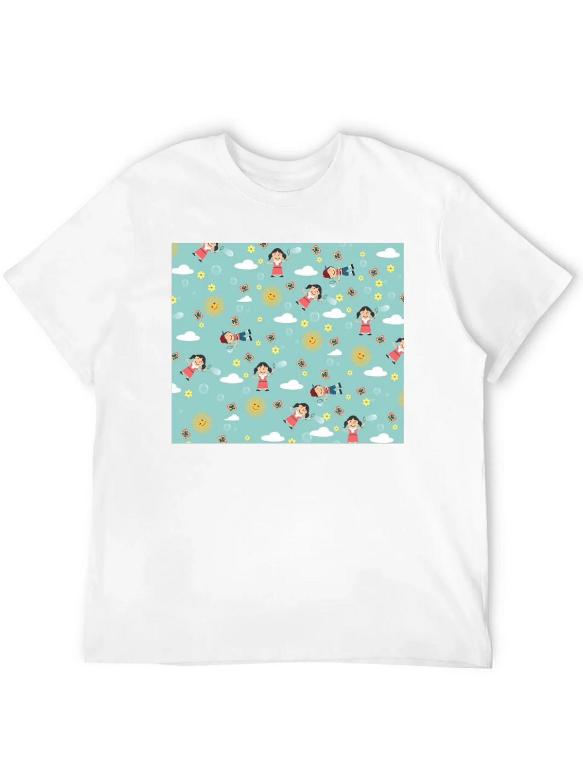 Cartoon Print Black Cotton Tee product image 11
