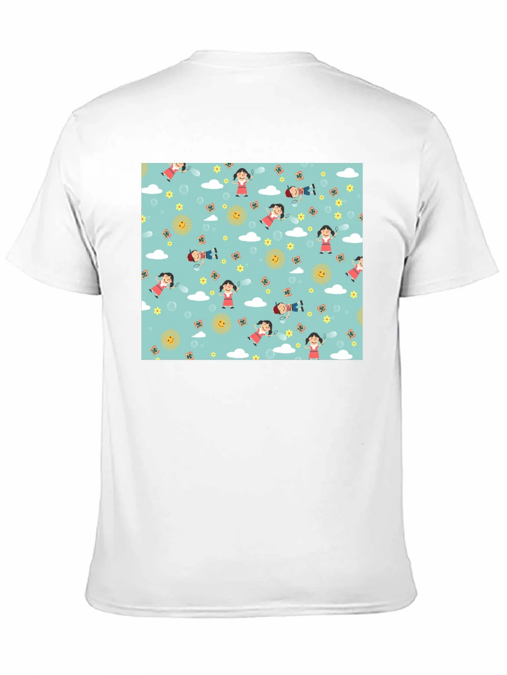 Cartoon Print Black Cotton Tee product image 10