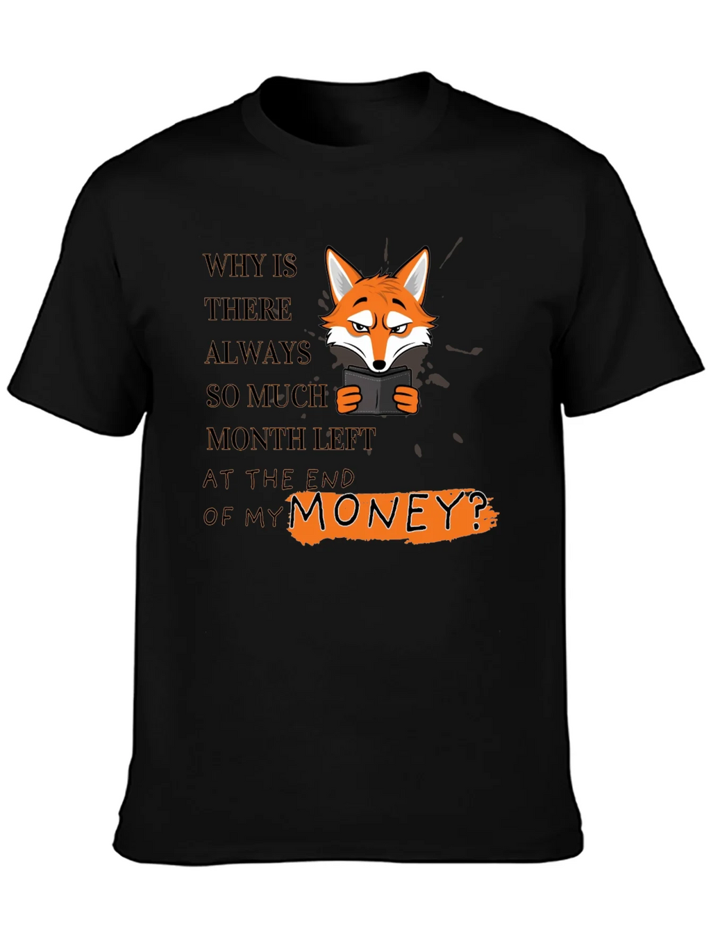 Funny Fox T-Shirt - Why Is There Always So Much Month Left? product image 3
