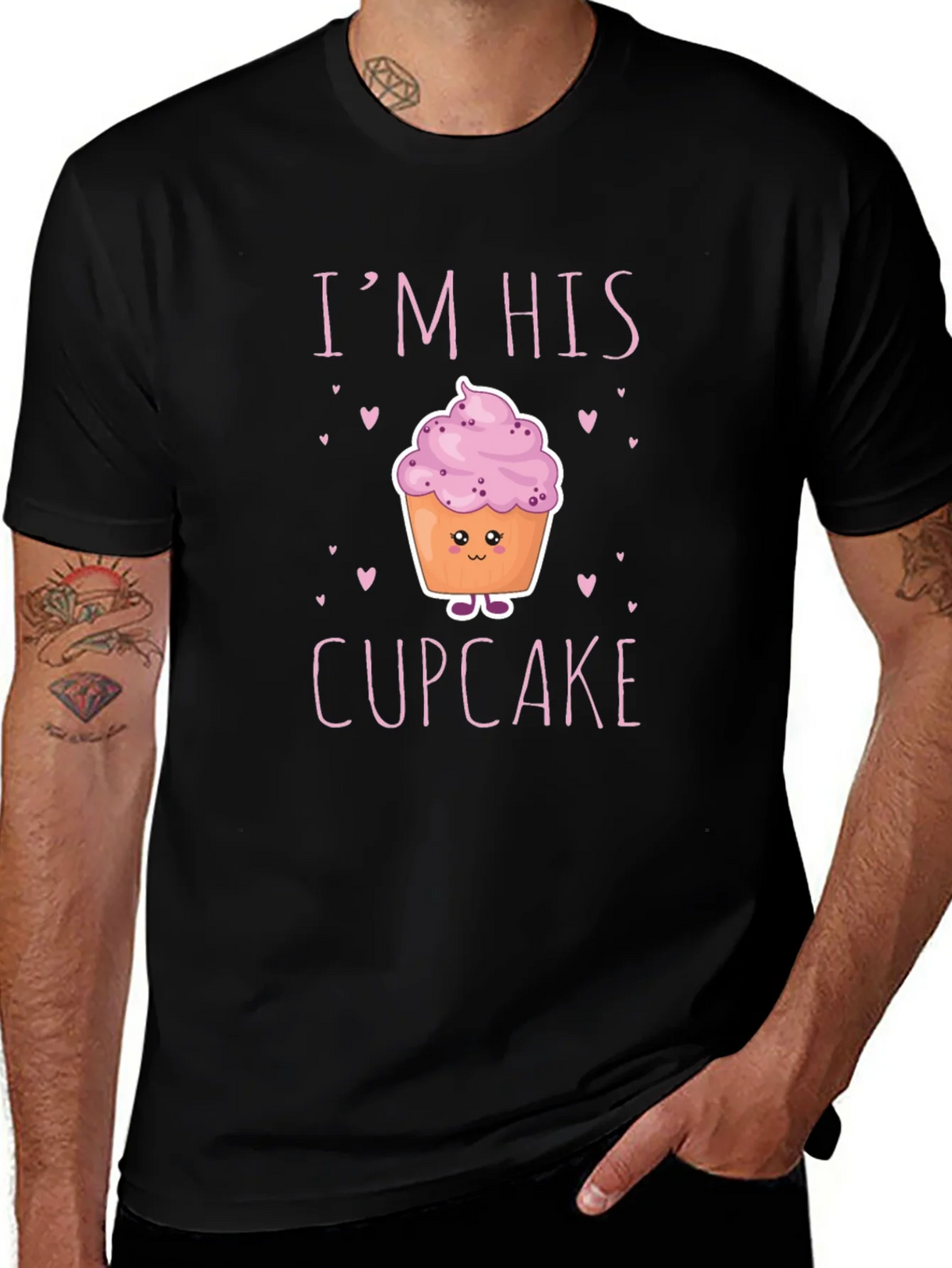 Im His Cupcake Graphic T-Shirt - Novelty Couple Tee product image 1