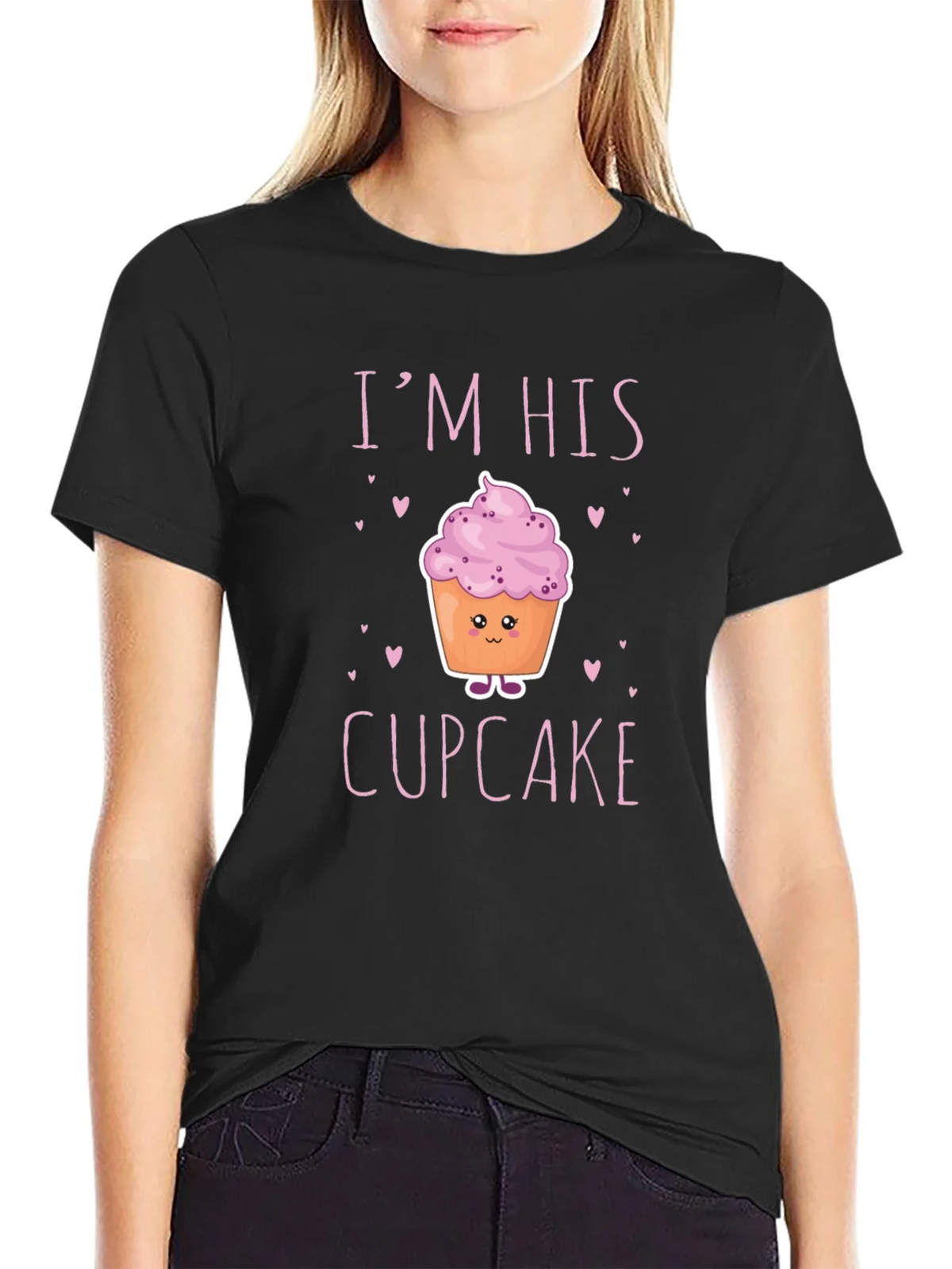 Im His Cupcake Graphic T-Shirt - Novelty Couple Tee product image 2