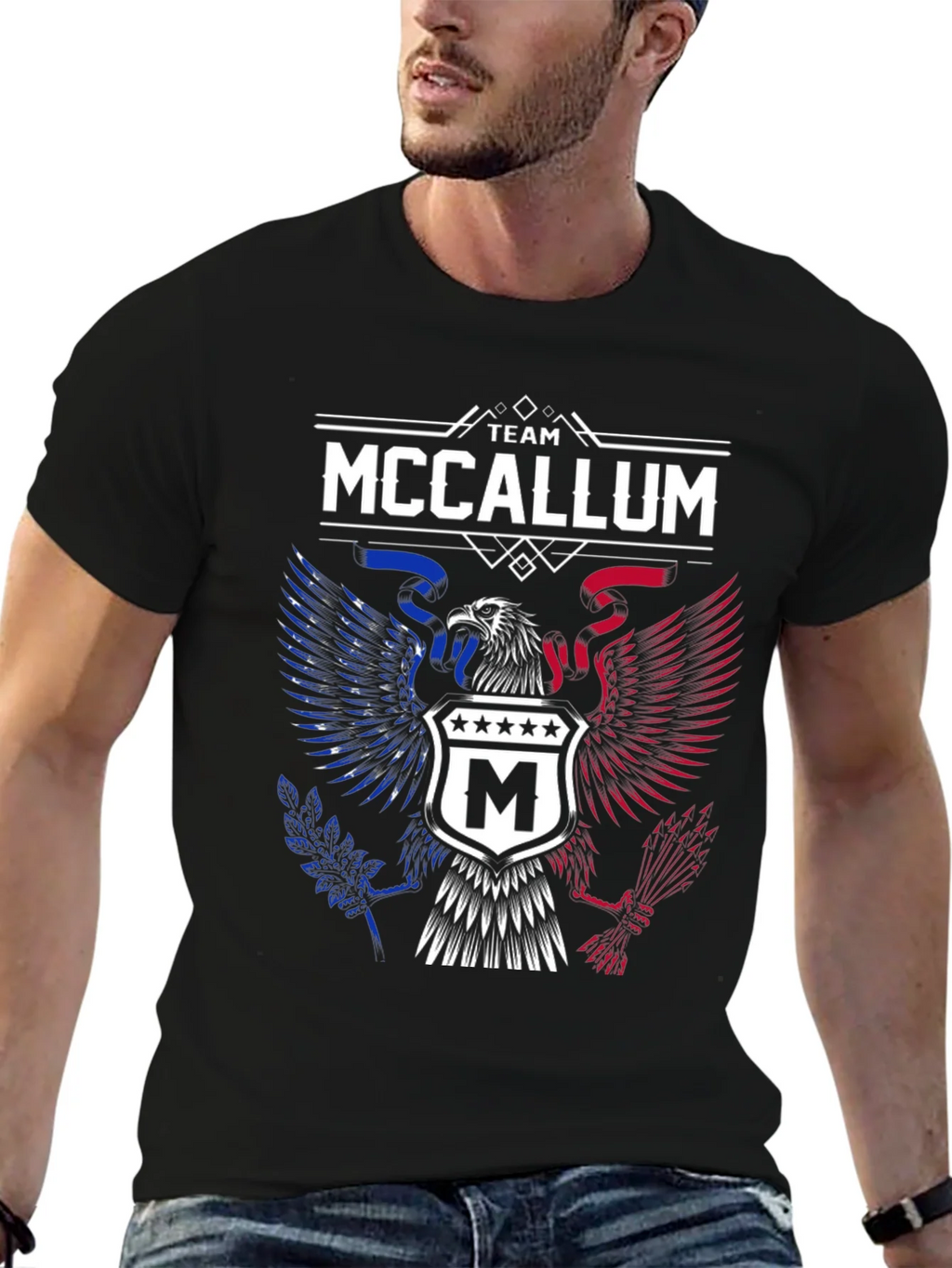 Team McCallum Eagle Crest Graphic T-Shirt product image 6