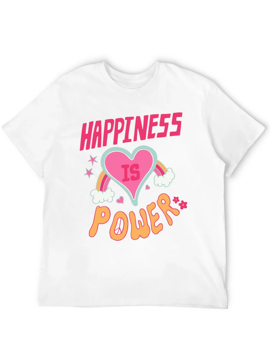 Happiness is Power Black Graphic T-Shirt product image 11