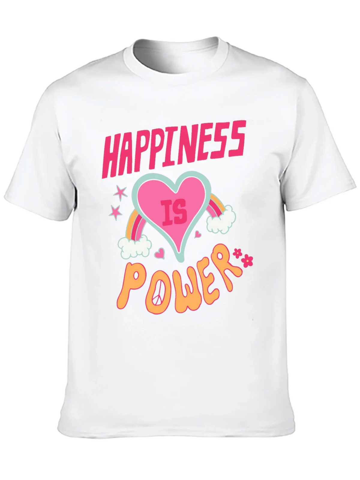 Happiness is Power Black Graphic T-Shirt product image 9