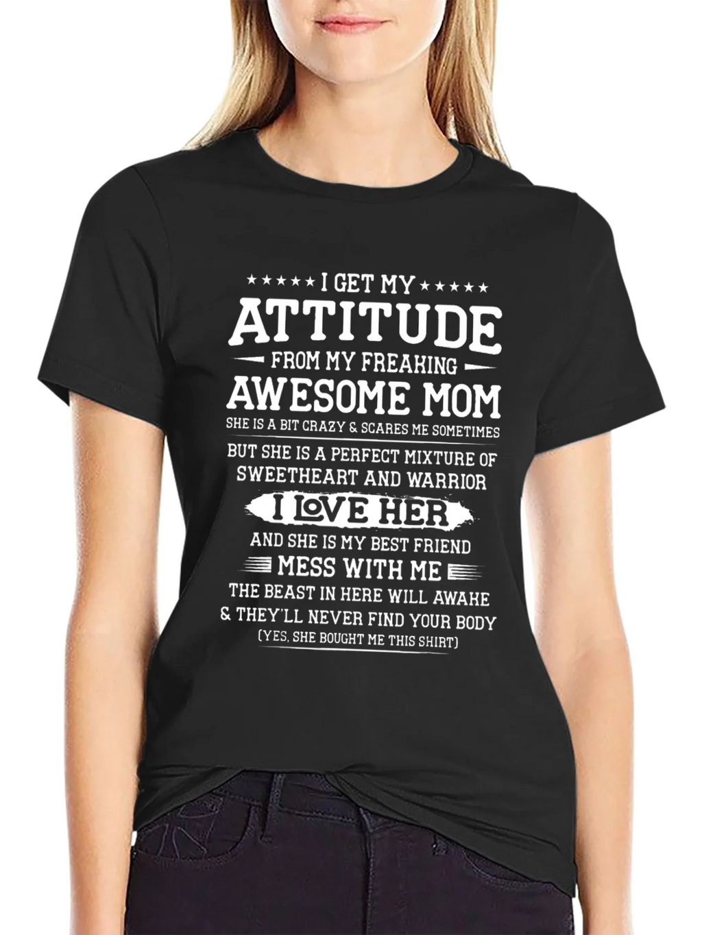 Attitude From Awesome Mom Graphic T-Shirt product image 2