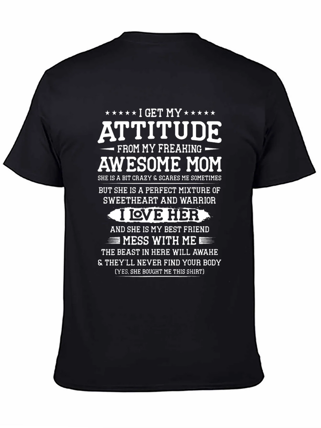 Attitude From Awesome Mom Graphic T-Shirt product image 4