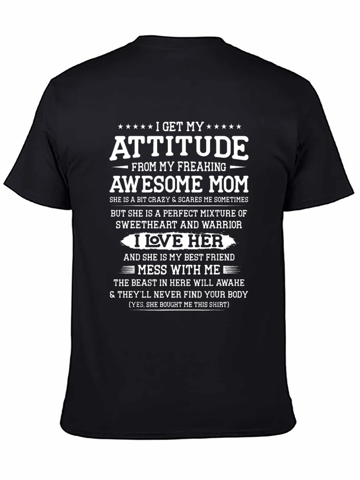 Attitude From Awesome Mom Graphic T-Shirt product image 4