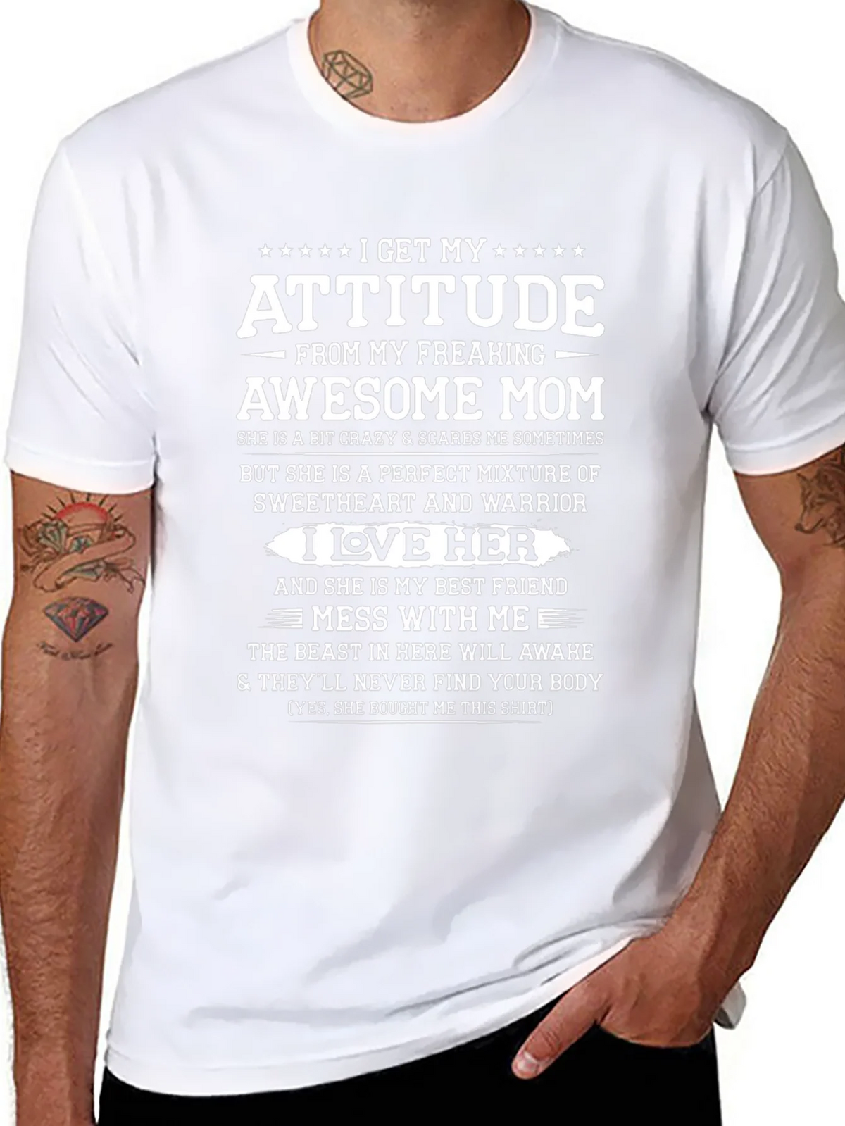 Attitude From Awesome Mom Graphic T-Shirt product image 7