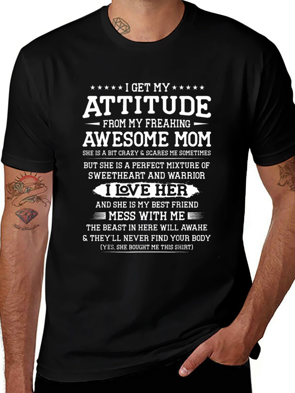 Attitude From Awesome Mom Graphic T-Shirt product image 1