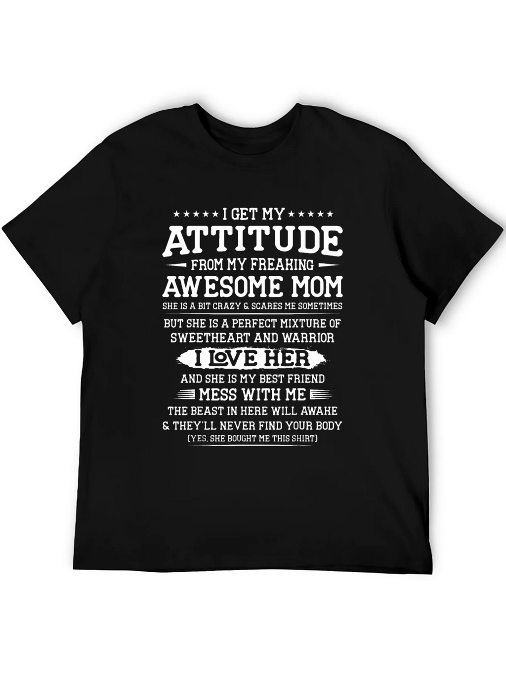 Attitude From Awesome Mom Graphic T-Shirt product image 5