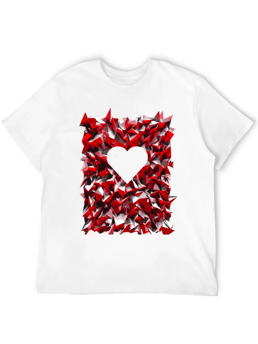 Geometric Heart Graphic Tee - Black product image 11