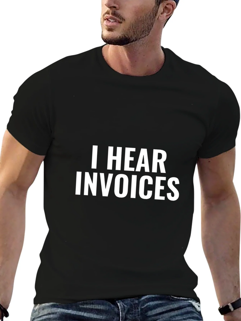 I Hear Invoices Black Graphic Tee product image 6
