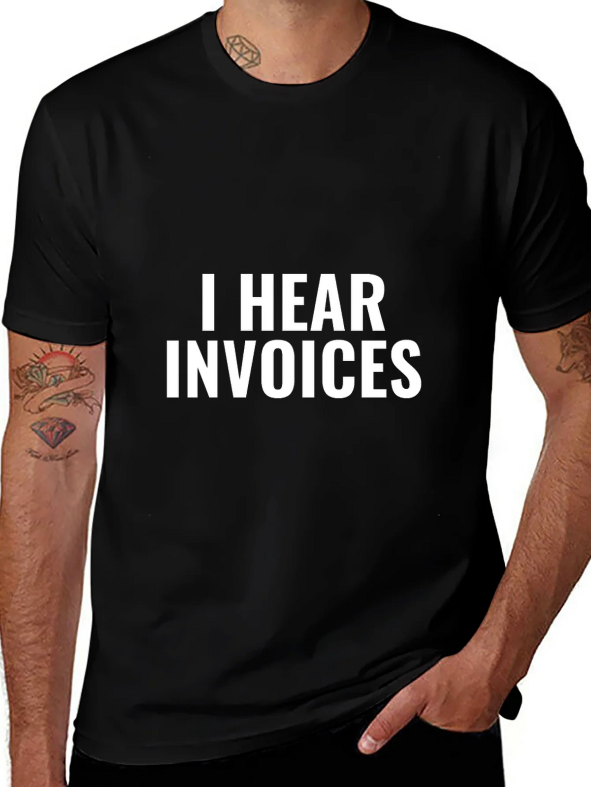 I Hear Invoices Black Graphic Tee product image 1