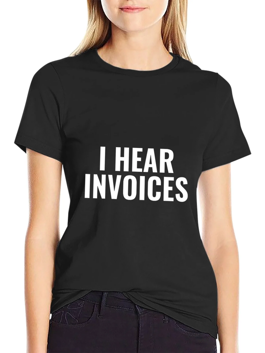 I Hear Invoices Black Graphic Tee product image 2