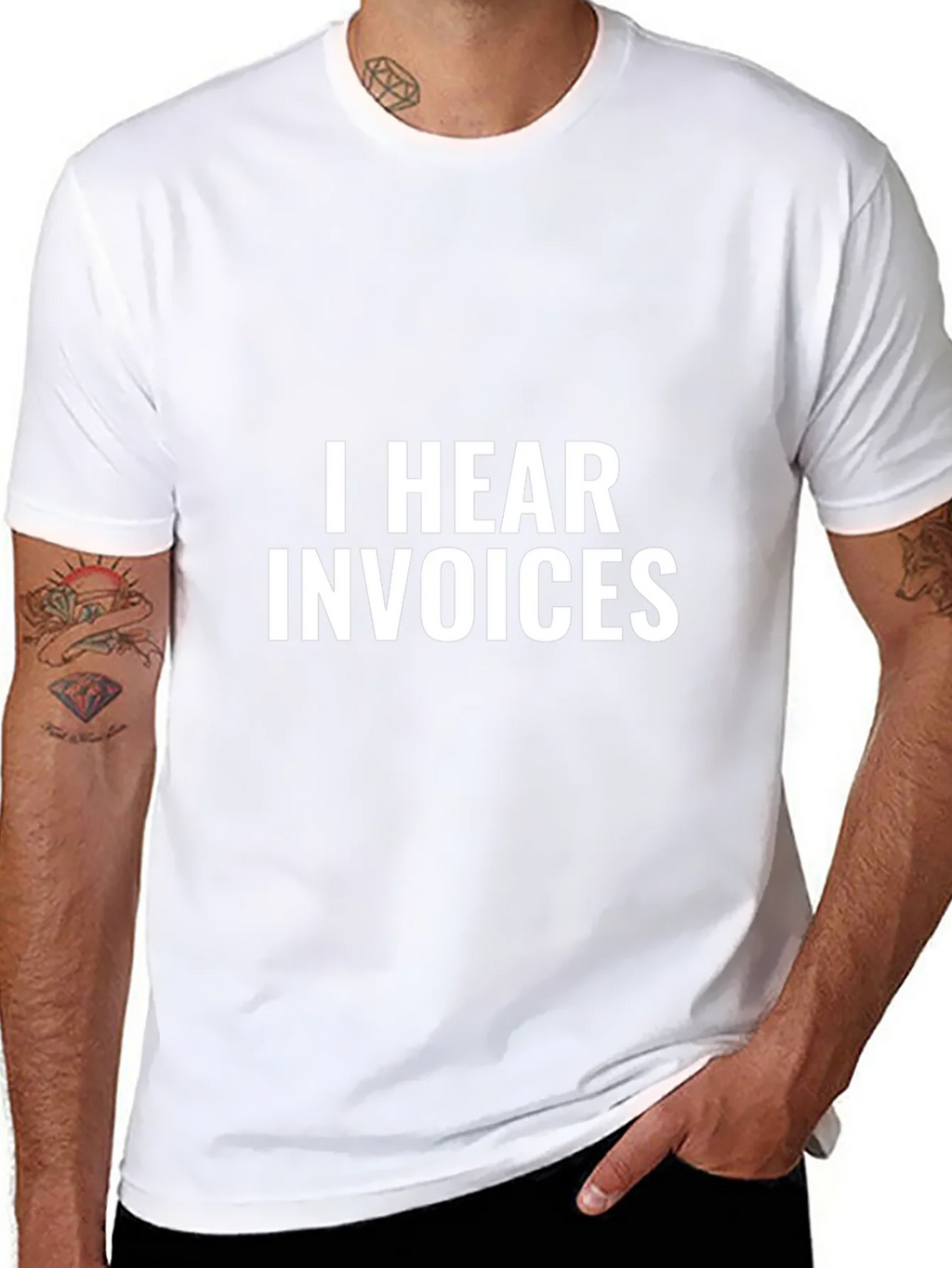 I Hear Invoices Black Graphic Tee product image 7