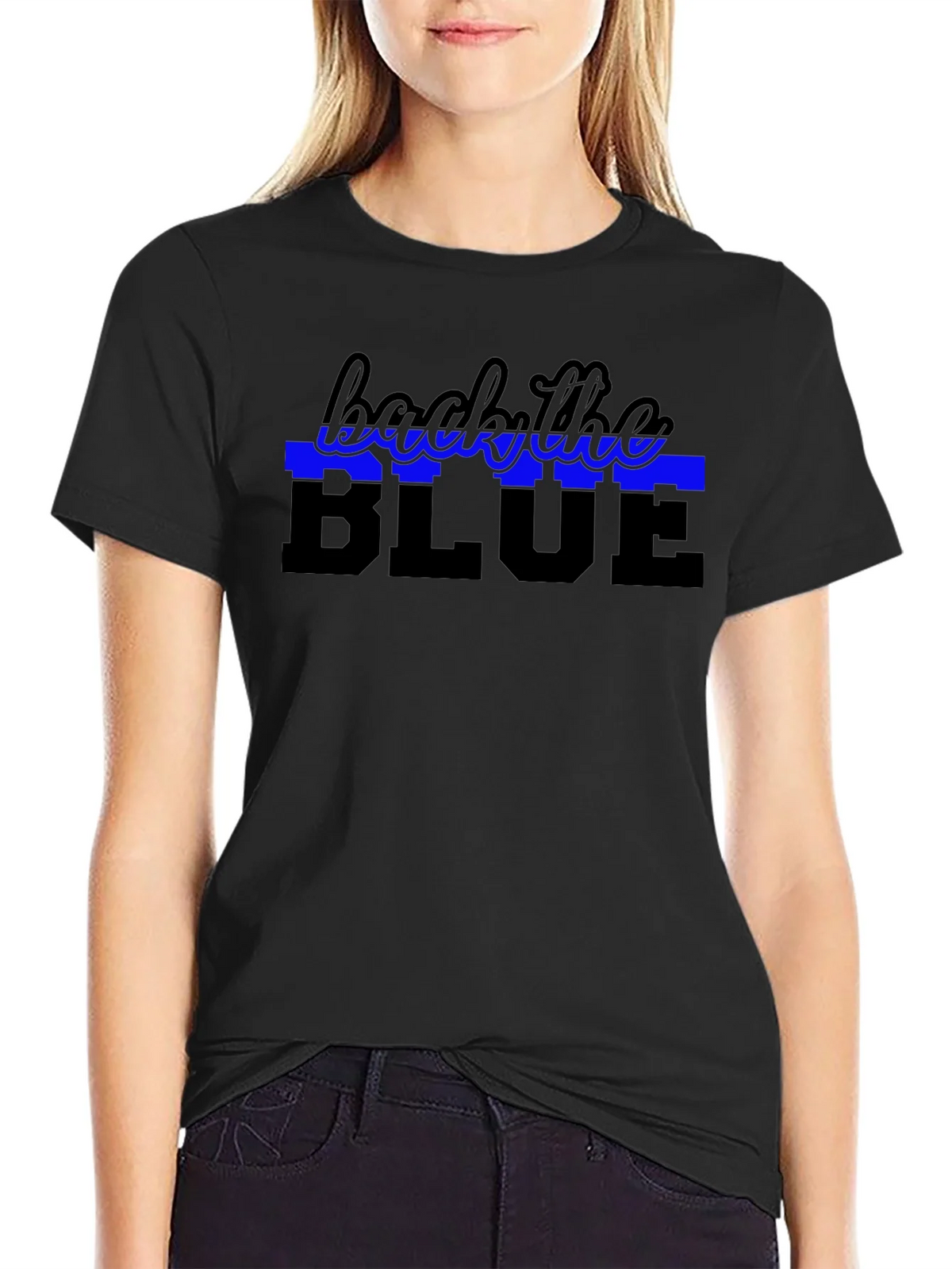 Back the Blue Support Law Enforcement T-Shirt product image 2