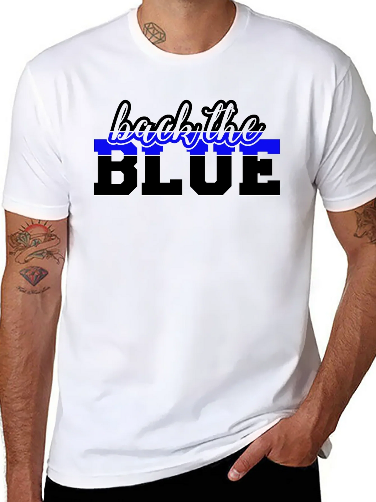 Back the Blue Support Law Enforcement T-Shirt product image 7
