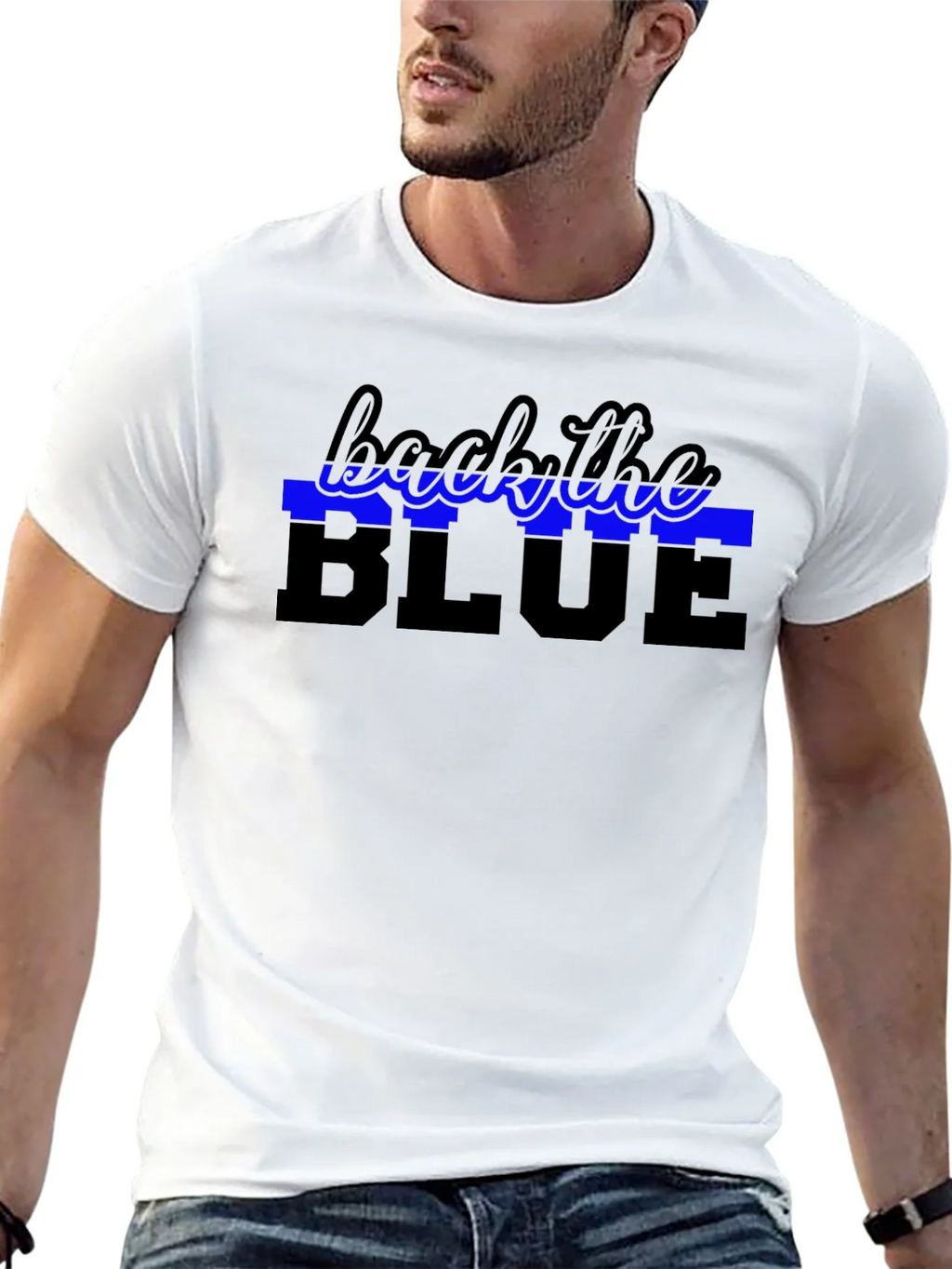 Back the Blue Support Law Enforcement T-Shirt product image 12