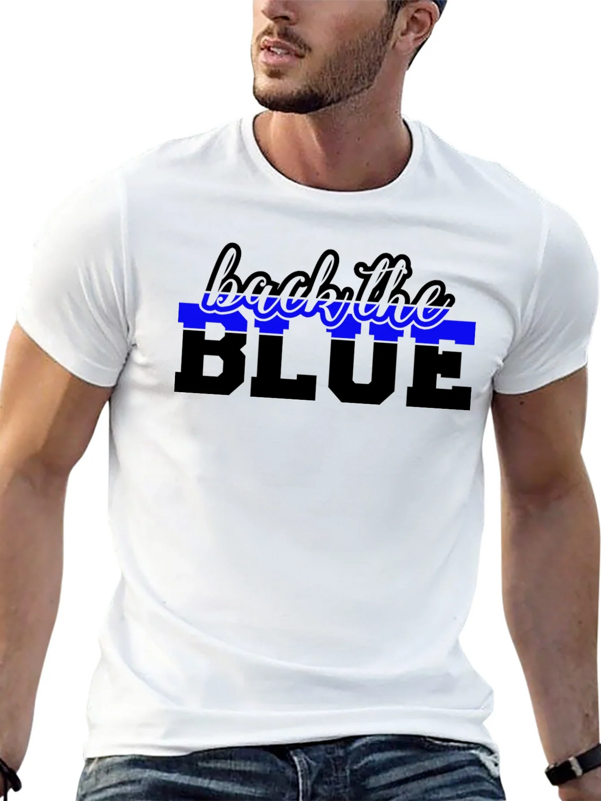 Back the Blue Support Law Enforcement T-Shirt product image 12