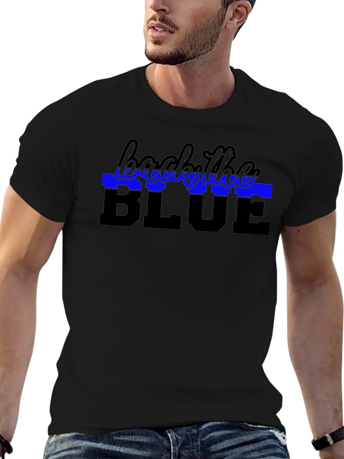 Back the Blue Support Law Enforcement T-Shirt product image 6
