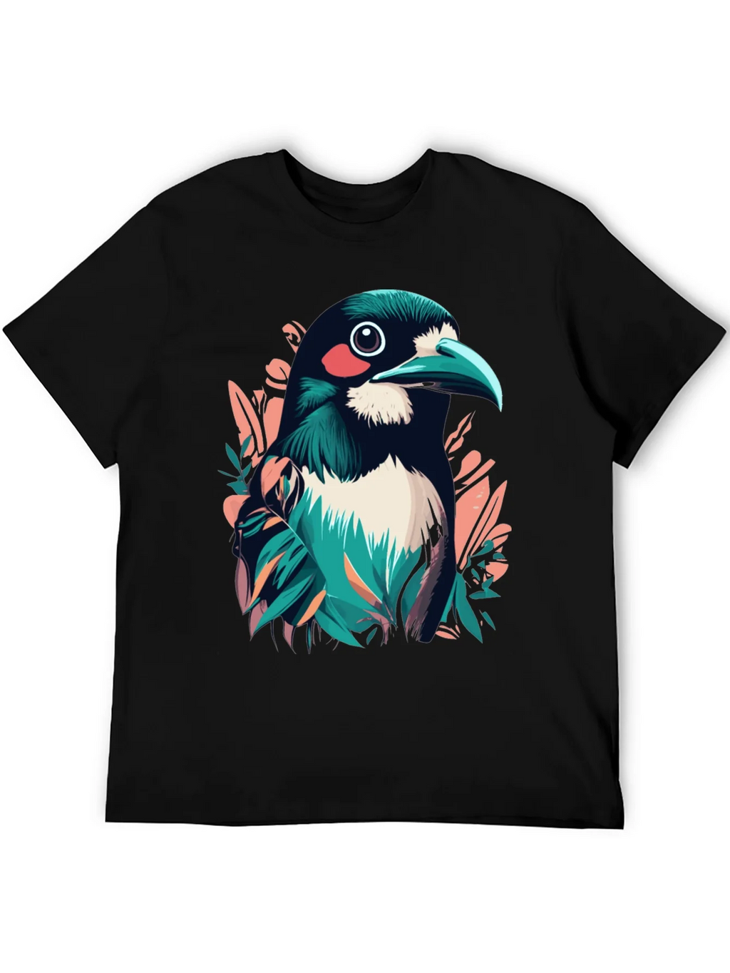 Bird Graphic Tee - Stylish Mens Black T-Shirt product image 5