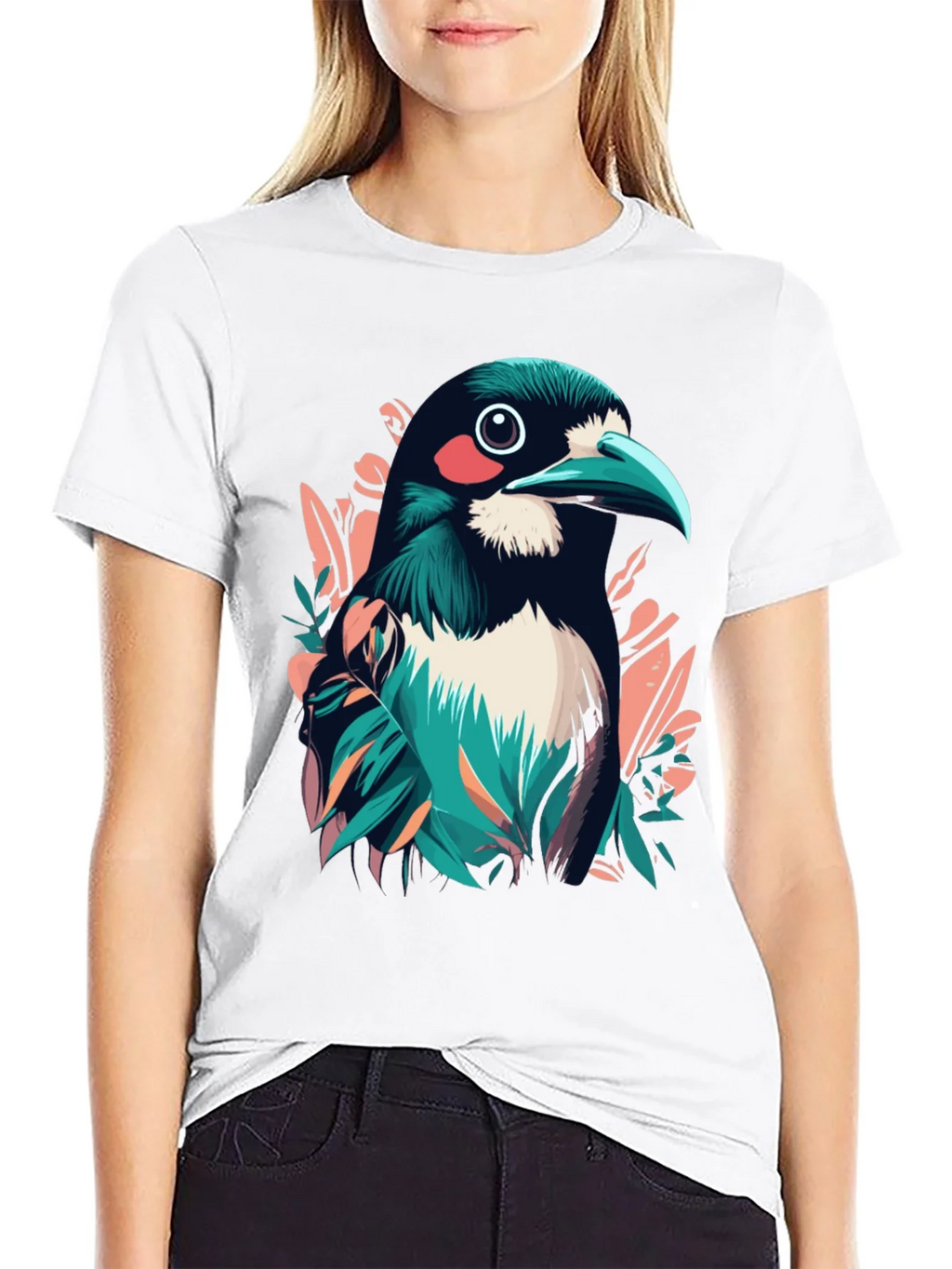 Bird Graphic Tee - Stylish Mens Black T-Shirt product image 8