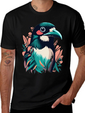 Bird Graphic Tee - Stylish Mens Black T-Shirt product image 1