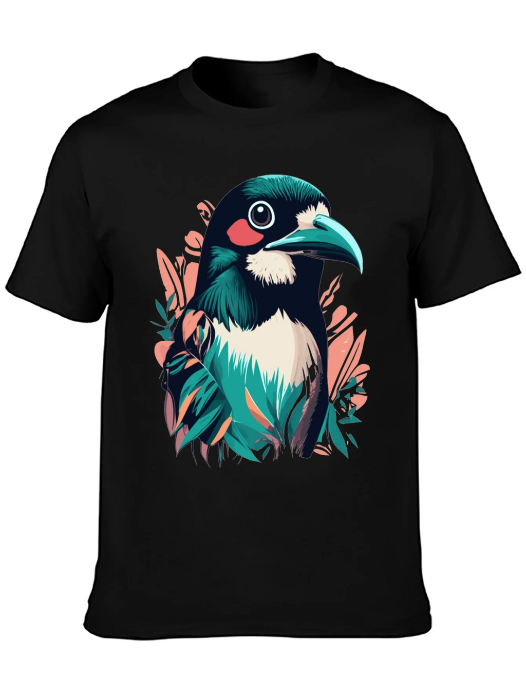Bird Graphic Tee - Stylish Mens Black T-Shirt product image 3