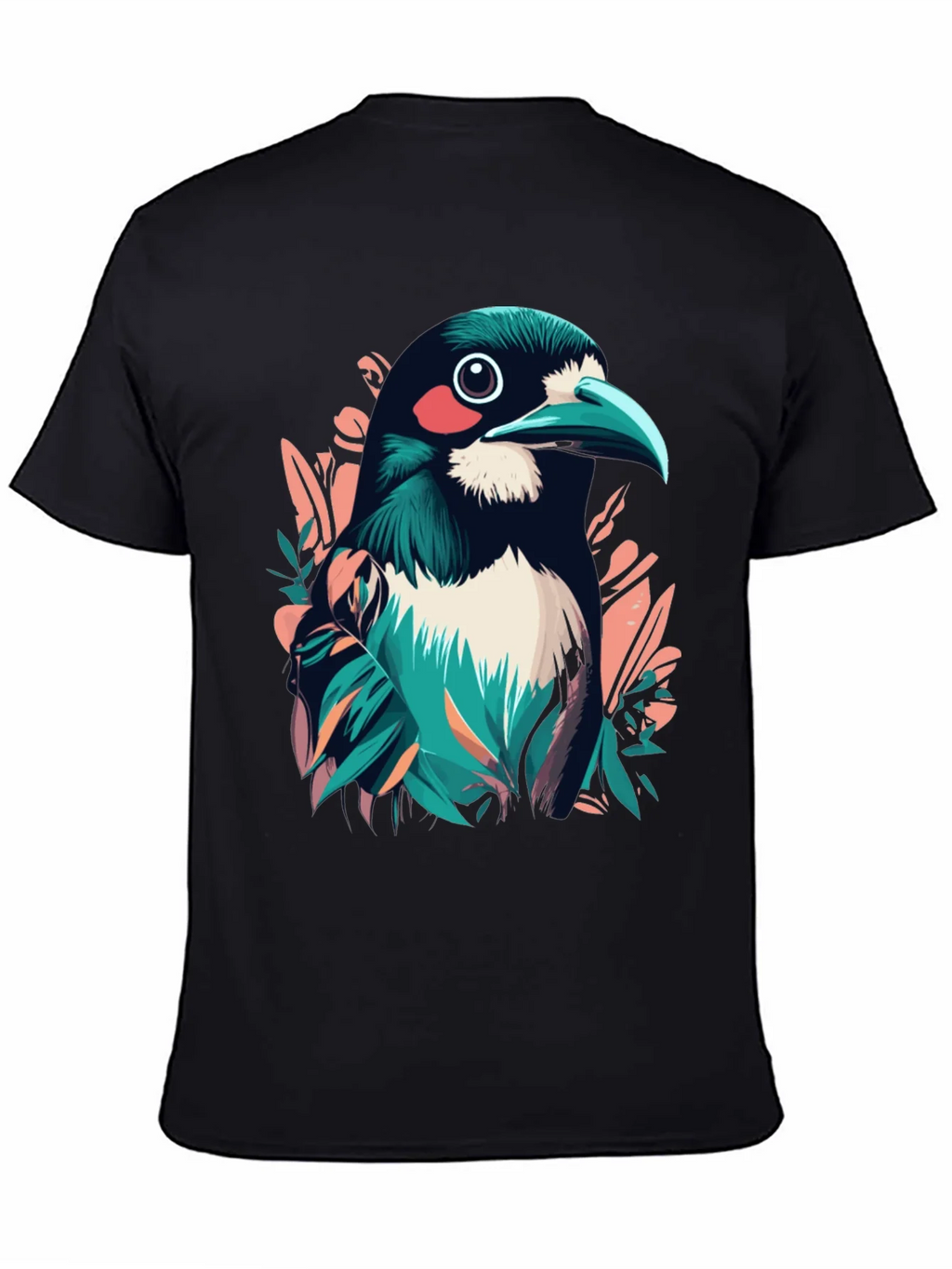 Bird Graphic Tee - Stylish Mens Black T-Shirt product image 4