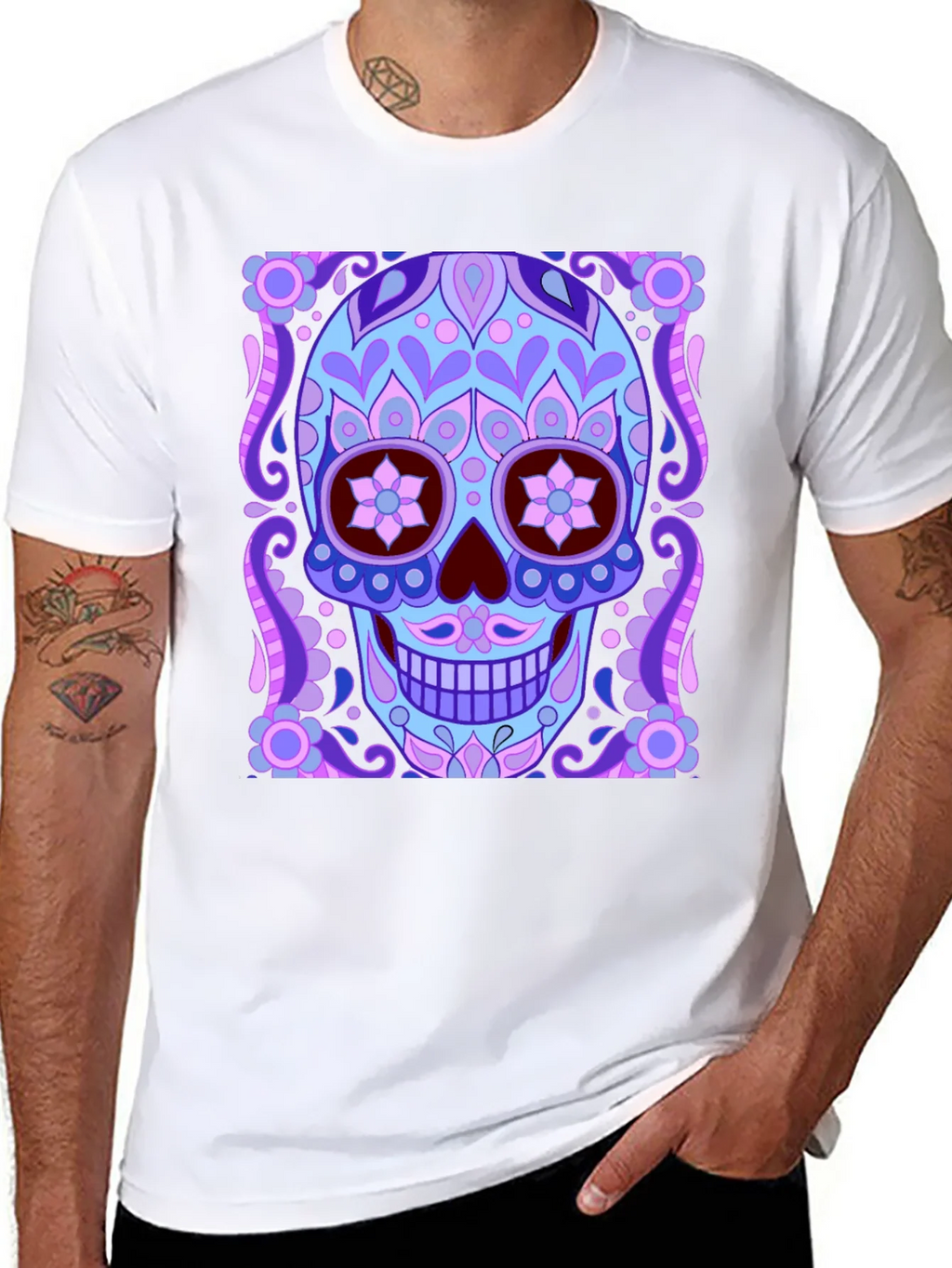 Day of the Dead Sugar Skull Graphic Tee product image 7