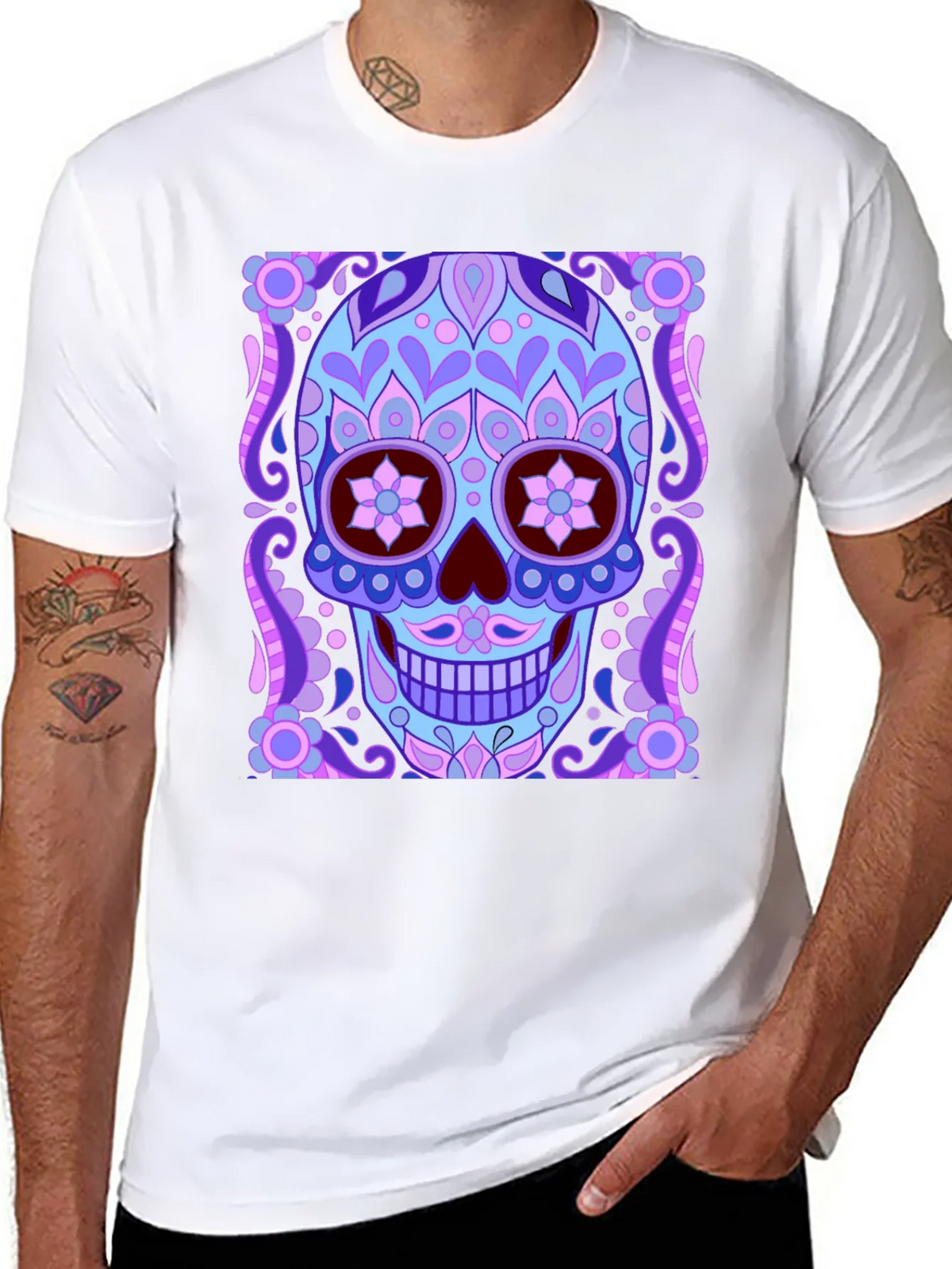 Day of the Dead Sugar Skull Graphic Tee product image 7