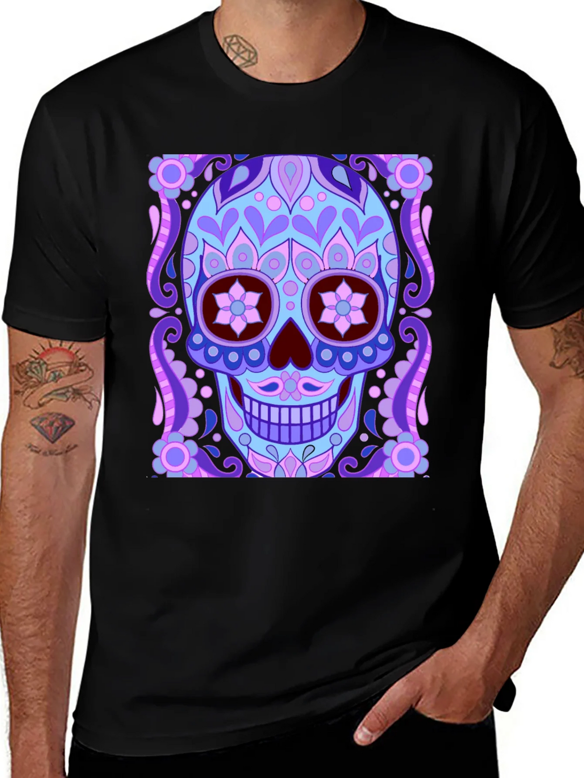 Day of the Dead Sugar Skull Graphic Tee product image 1