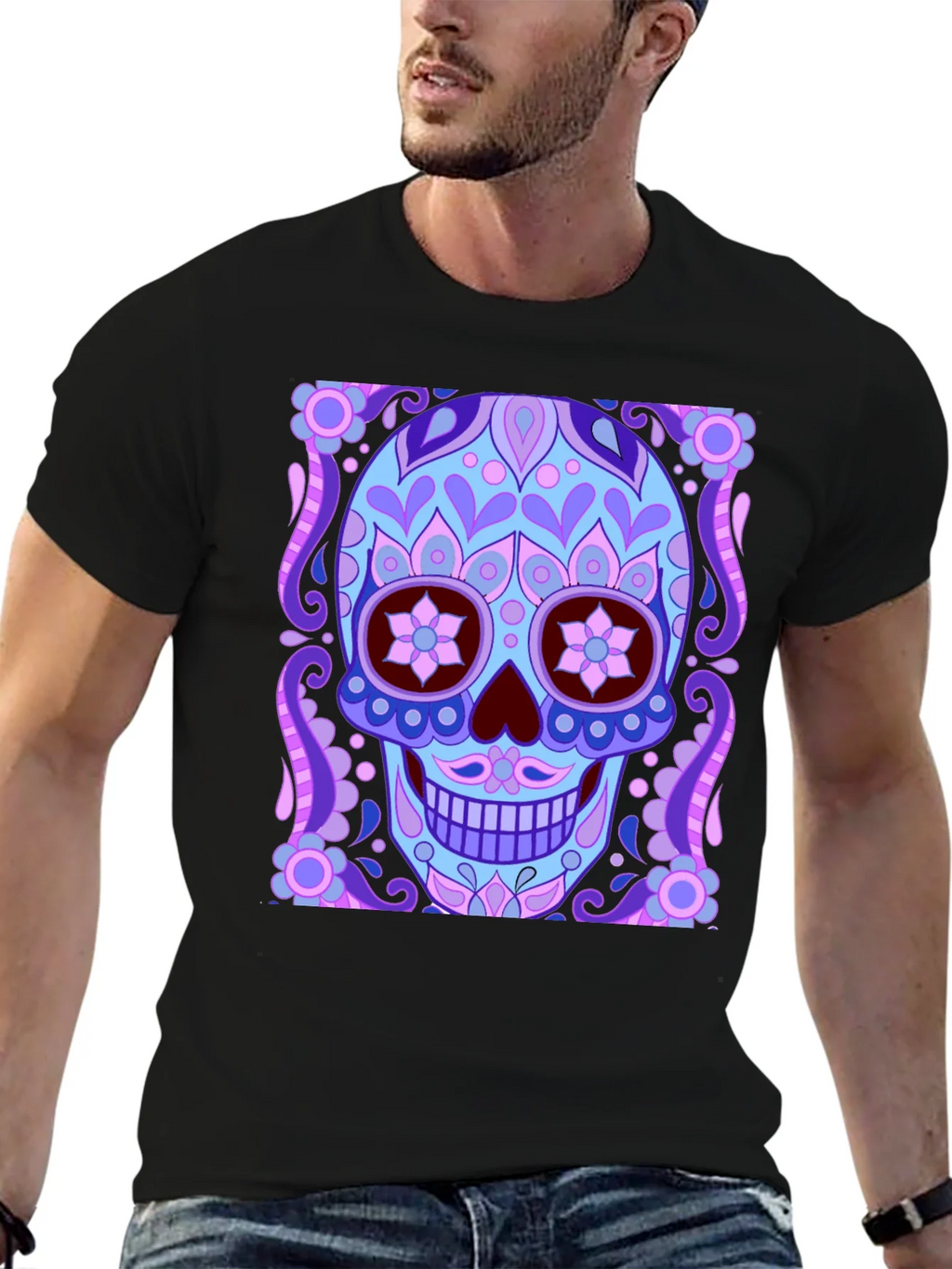 Day of the Dead Sugar Skull Graphic Tee product image 6