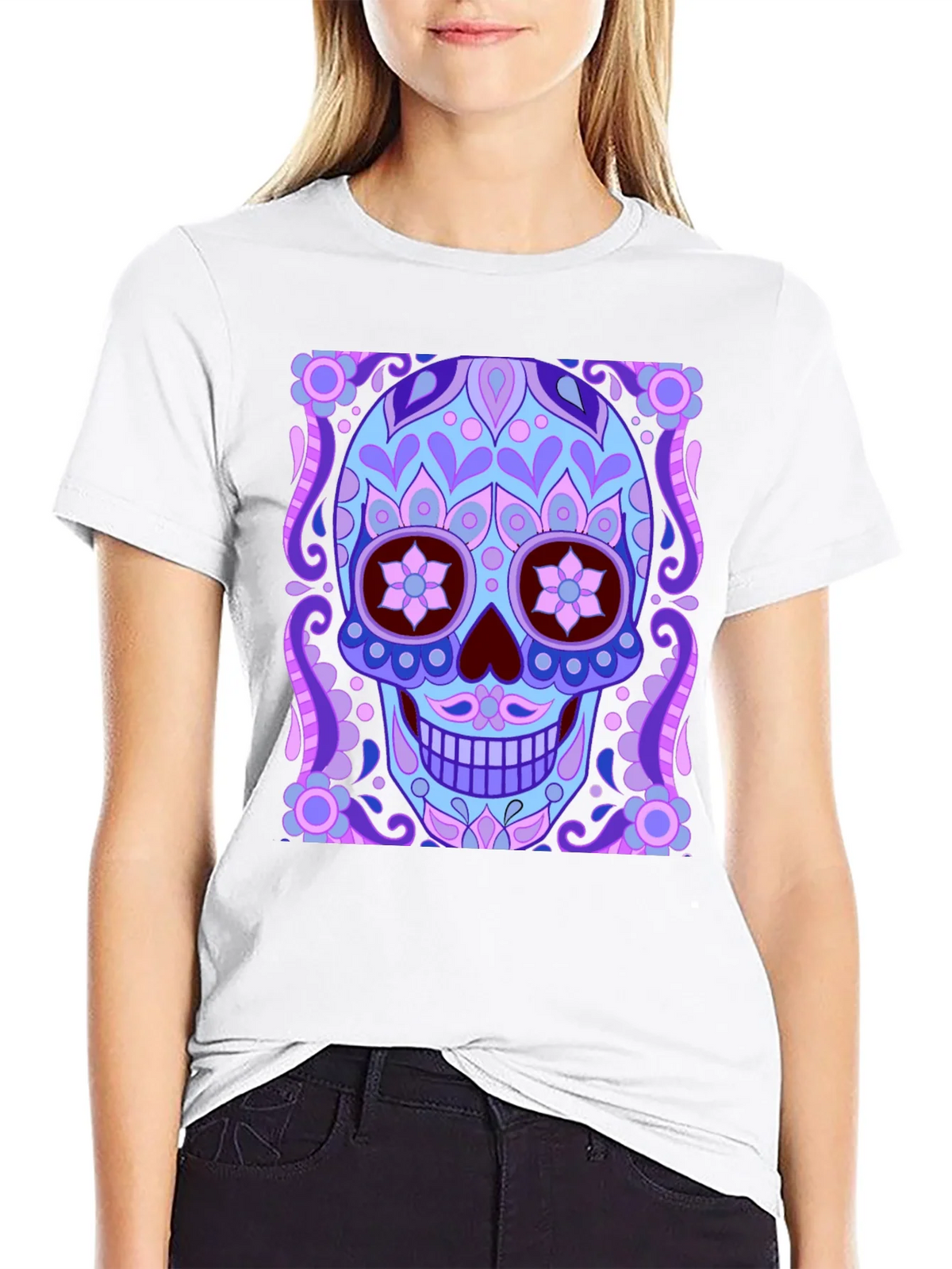 Day of the Dead Sugar Skull Graphic Tee product image 8