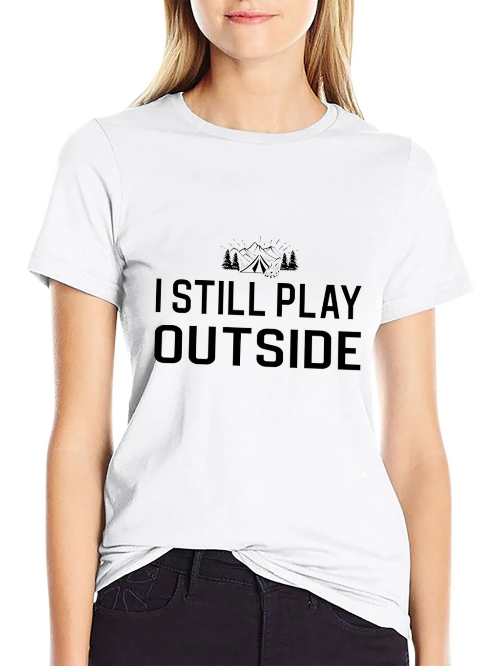 I Still Play Outside Black T-Shirt product image 8