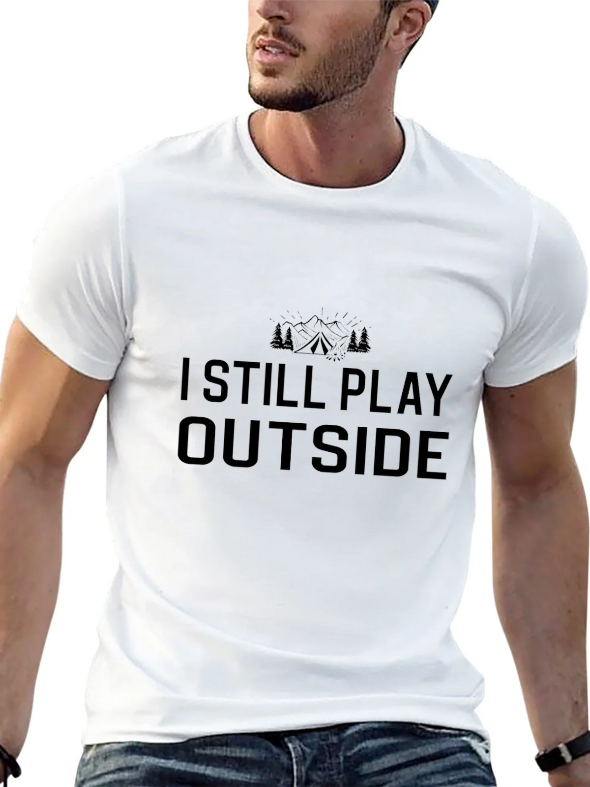 I Still Play Outside Black T-Shirt product image 12